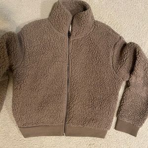 Cotton on cropped teddy hoodie
